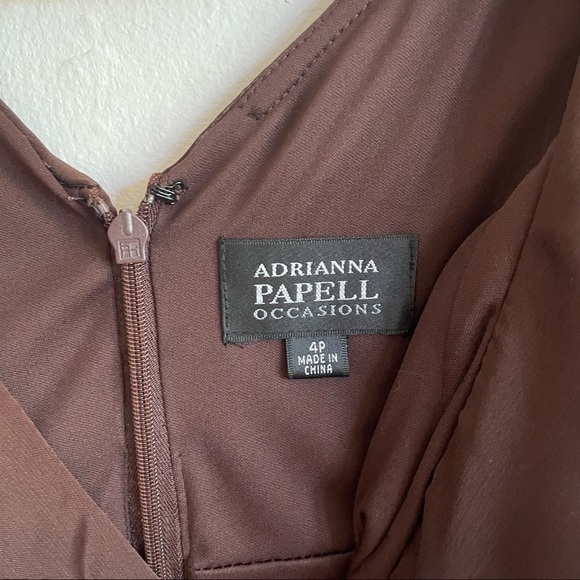 ADRIANNA PAPELL BROWN COCKTAIL DRESS - Picture 4 of 6